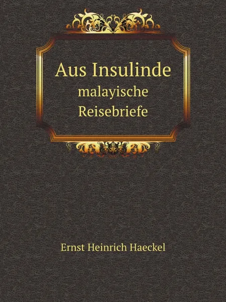 Обложка книги Aus Insulinde. malayische Reisebriefe, H.E. Heinrich