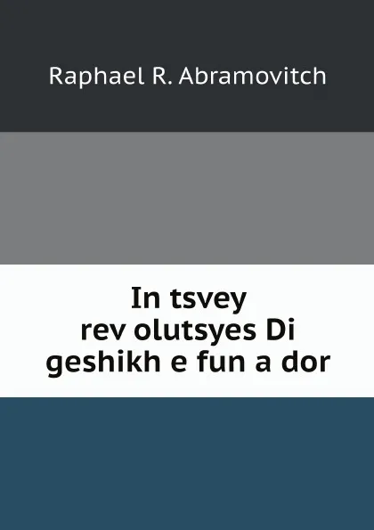 Обложка книги In tsvey revolutsyes Di geshikh e fun a dor, R.R. Abramovitch