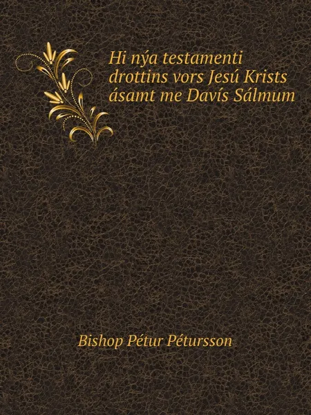 Обложка книги Hi nya testamenti: drottins vors Jesu Krists asamt me Davis Salmum, Bishop Pétur Pétursson