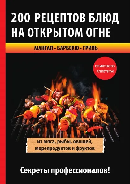 Обложка книги 200 рецептов блюд на открытом огне, В. С. Водяницкий