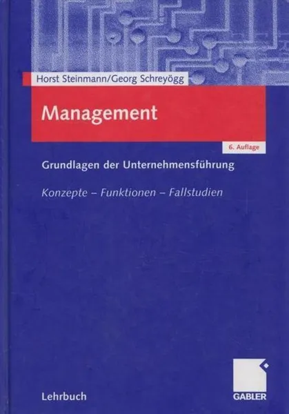 Обложка книги Management/Менеджмент, Steinmann H., Schreyogg G.