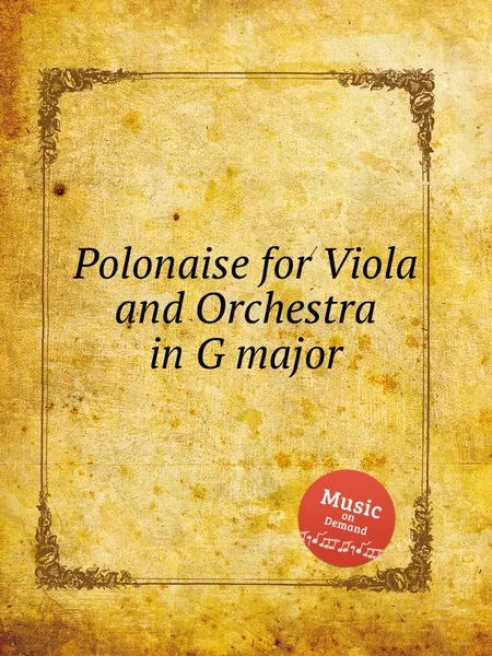 Обложка книги Polonaise for Viola and Orchestra in G major, W.F. Skene