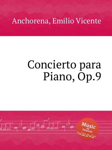 Обложка книги Concierto para Piano, Op.9, E.V. Anchorena