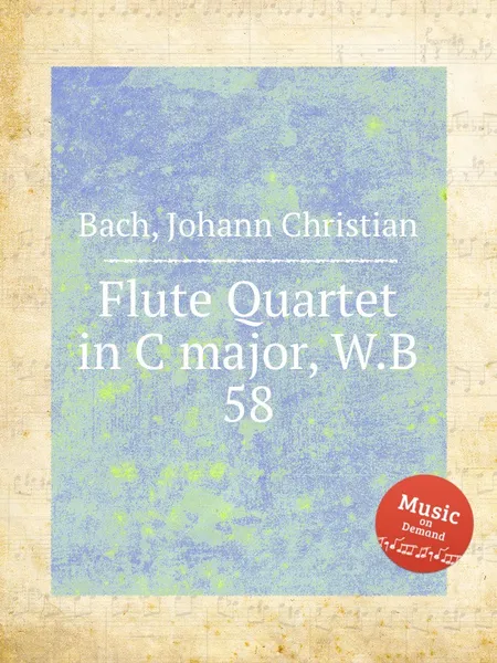 Обложка книги Flute Quartet in C major, W.B 58, J.C. Bach