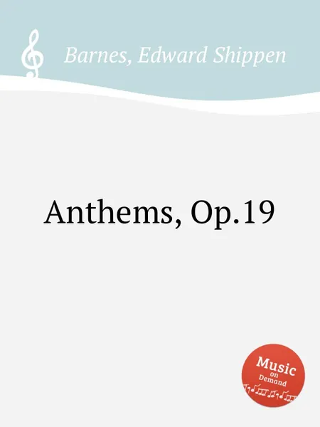 Обложка книги Anthems, Op.19, E.S. Barnes