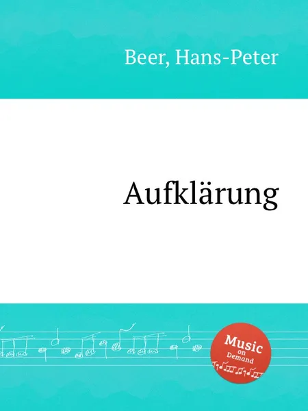 Обложка книги Aufklarung, H.-P. Beer