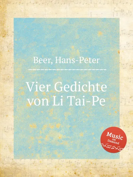 Обложка книги Vier Gedichte von Li Tai-Pe, H.-P. Beer