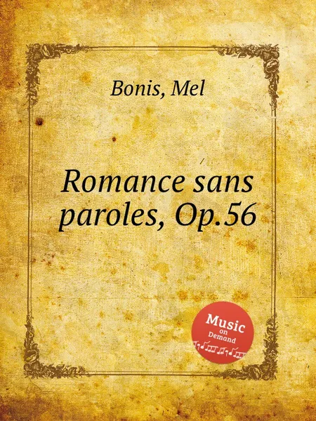 Обложка книги Romance sans paroles, Op.56, M. Bonis