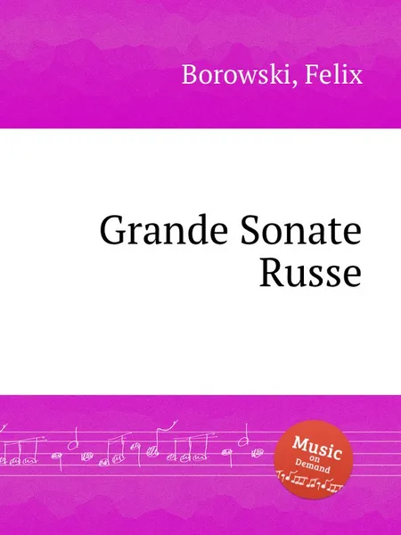 Обложка книги Grande Sonate Russe, F. Borowski