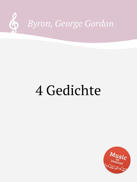 Обложка книги 4 Gedichte, G. G. Byron