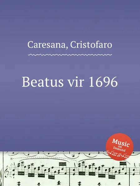 Обложка книги Beatus vir 1696, C. Caresana