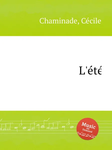 Обложка книги L'ete, C. Chaminade
