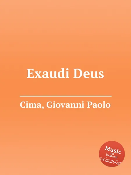 Обложка книги Exaudi Deus, G.P. Cima