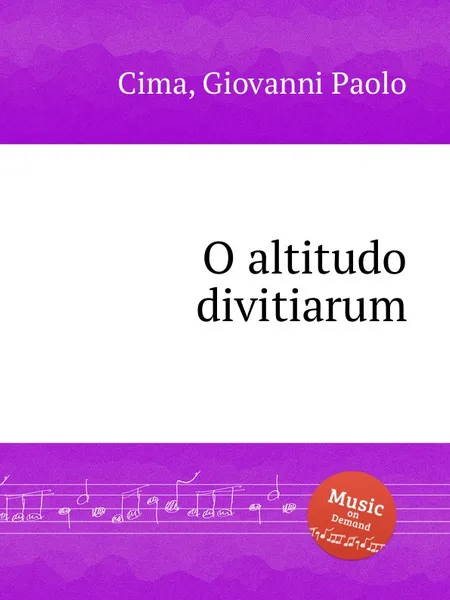 Обложка книги O altitudo divitiarum, G.P. Cima