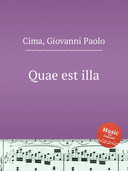 Обложка книги Quae est illa, G.P. Cima