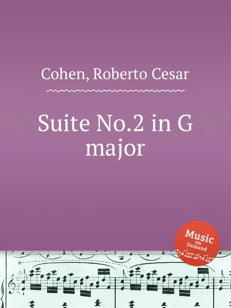 Обложка книги Suite No.2 in G major, R.C. Cohen