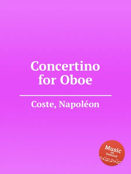 Обложка книги Concertino for Oboe, N. Coste