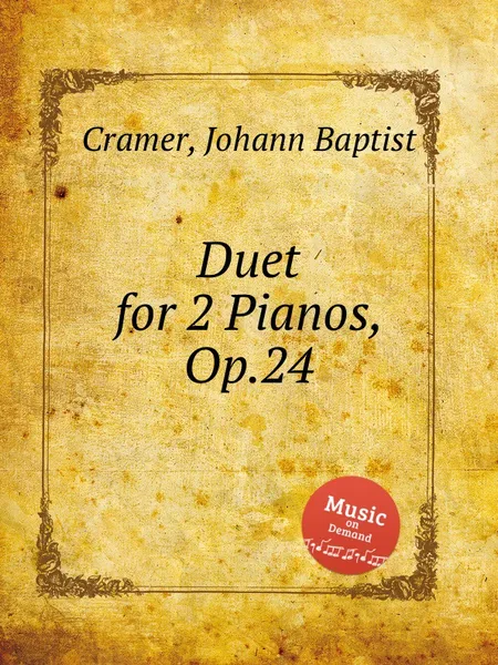 Обложка книги Duet for 2 Pianos, Op.24, J. B. Cramer