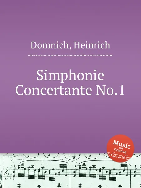 Обложка книги Simphonie Concertante No.1, H. Domnich