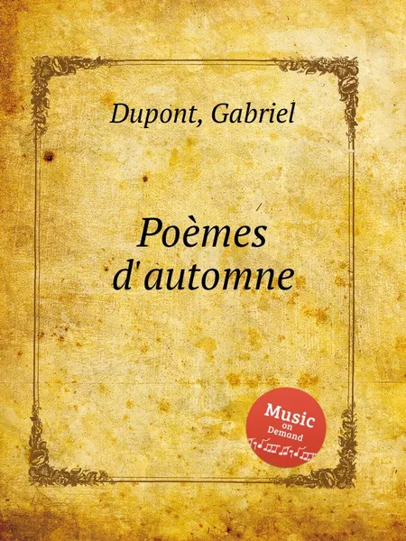 Обложка книги Poemes d'automne, G. Dupont