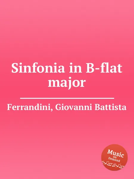 Обложка книги Sinfonia in B-flat major, G. B. Ferrandini