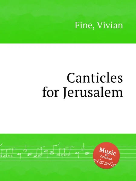 Обложка книги Canticles for Jerusalem, V. Fine