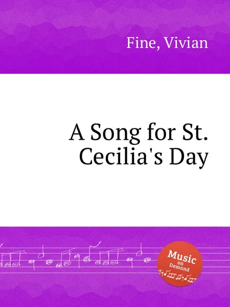 Обложка книги A Song for St. Cecilia's Day, V. Fine