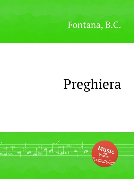 Обложка книги Preghiera, B.C. Fontana