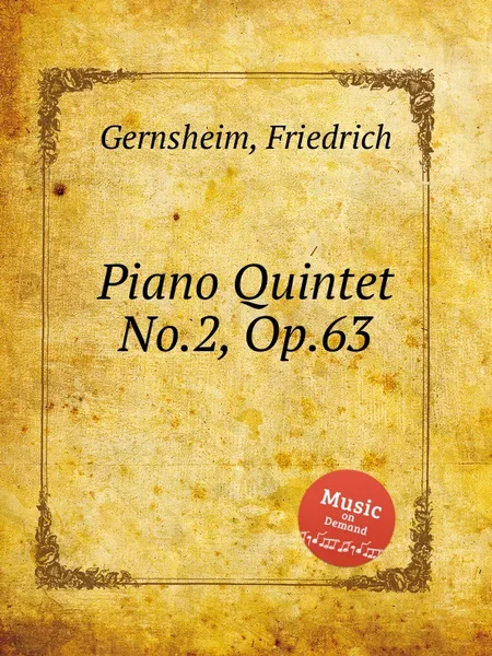 Обложка книги Piano Quintet No.2, Op.63, F. Gernsheim