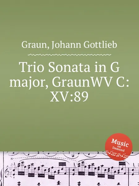 Обложка книги Trio Sonata in G major, GraunWV C:XV:89, J.G. Graun