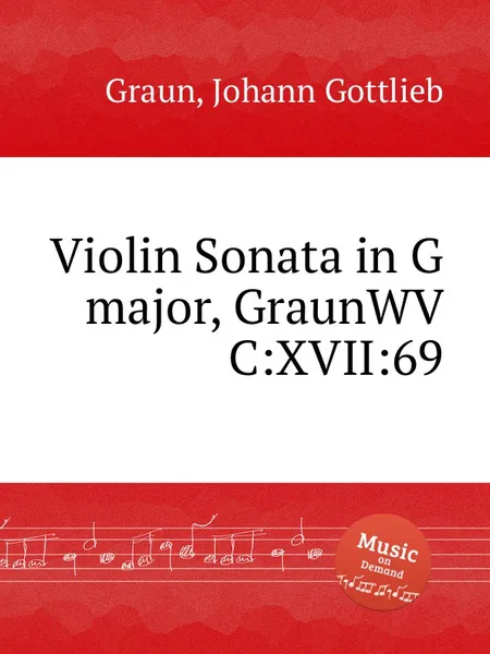 Обложка книги Violin Sonata in G major, GraunWV C:XVII:69, J.G. Graun