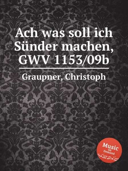 Обложка книги Ach was soll ich Sunder machen, GWV 1153/09b, C. Graupner