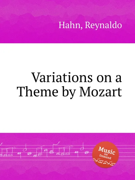 Обложка книги Variations on a Theme by Mozart, R. Hahn