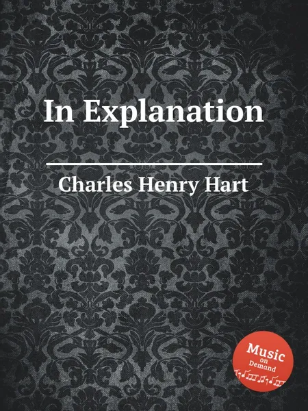 Обложка книги In Explanation, C.H. Hart