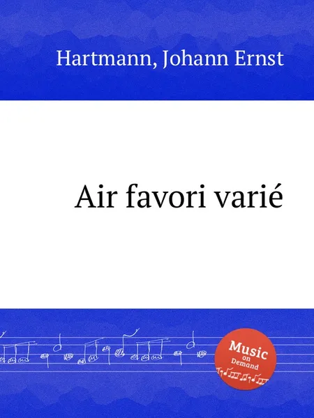 Обложка книги Air favori varie, J.E. Hartmann