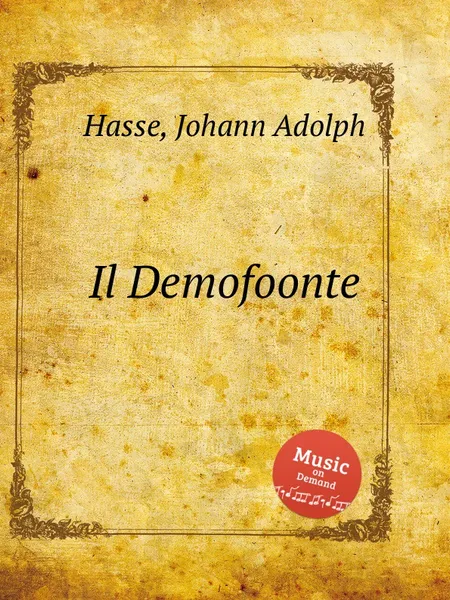 Обложка книги Il Demofoonte, J.A. Hasse