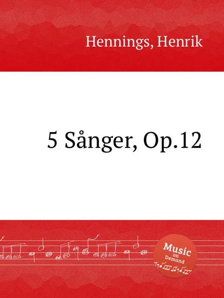 Обложка книги 5 Sanger, Op.12, H. Hennings