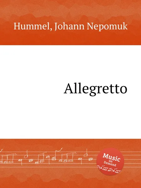 Обложка книги Allegretto, J.N. Hummel