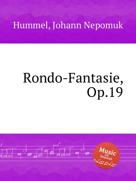 Обложка книги Rondo-Fantasie, Op.19, J.N. Hummel