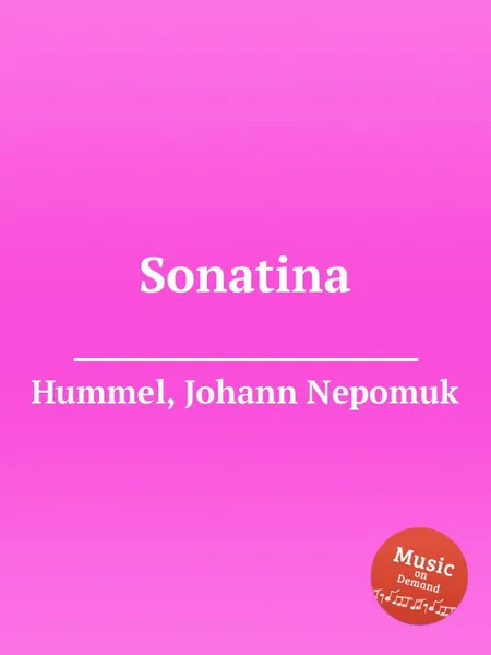 Обложка книги Sonatina, J.N. Hummel