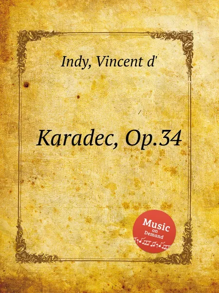 Обложка книги Karadec, Op.34, V. der Indy