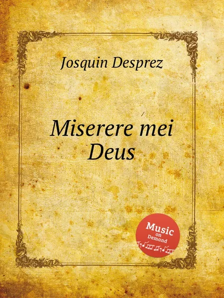 Обложка книги Miserere mei Deus, J. Desprez