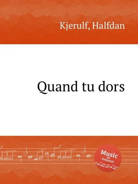 Обложка книги Quand tu dors, H. Kjerulf