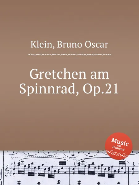 Обложка книги Gretchen am Spinnrad, Op.21, B.O. Klein