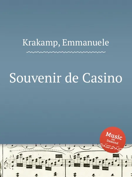 Обложка книги Souvenir de Casino, E. Krakamp