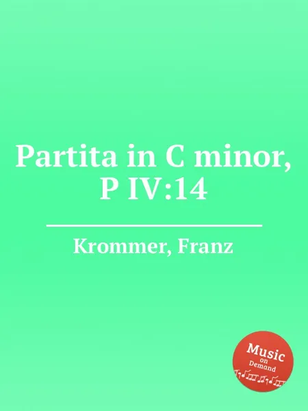 Обложка книги Partita in C minor, P IV:14, F. Krommer