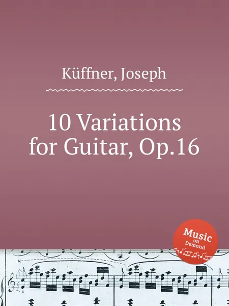 Обложка книги 10 Variations for Guitar, Op.16, J. Küffner
