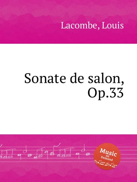 Обложка книги Sonate de salon, Op.33, L. Lacombe