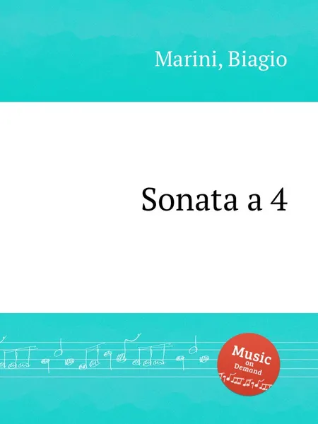 Обложка книги Sonata a 4, B. Marini