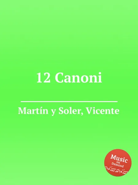 Обложка книги 12 Canoni, V.M. Soler